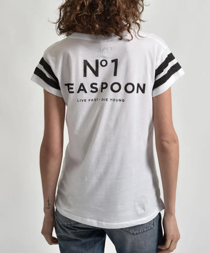 One Teaspoon Basic Tees LE HUNT ONE TEE WHITE 8211 Women