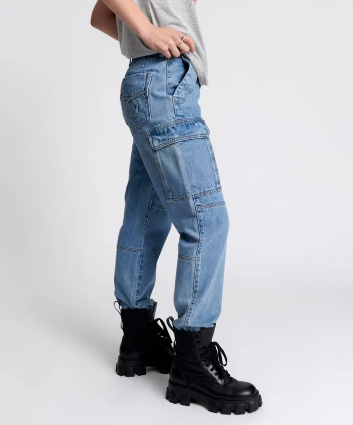 One Teaspoon Bottoms BERLIN BLUE CARGO MOTION JEANS 8211 Women