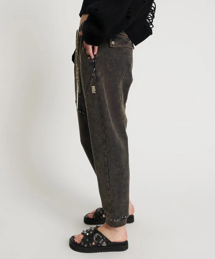 One Teaspoon Bottoms CHARCOAL STUDDED TRACKPANTS 8211 Women