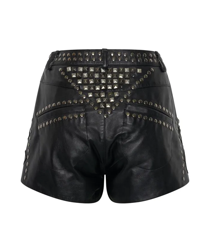 One Teaspoon Bottoms DIAMOND REFLECTIONS LEATHER SHORTS 8211 Women