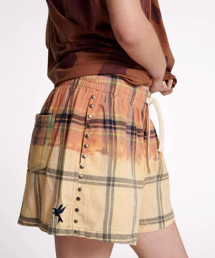 One Teaspoon Bottoms FLANNEL STUDDED BOXER SHORTS 8211 Women One Teaspoon Bottoms FLANNEL STUDDED BOXER SHORTS 8211 Women
