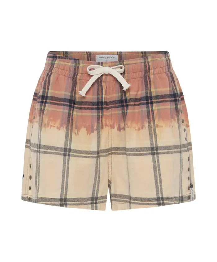 One Teaspoon Bottoms FLANNEL STUDDED BOXER SHORTS 8211 Women One Teaspoon Bottoms FLANNEL STUDDED BOXER SHORTS 8211 Women
