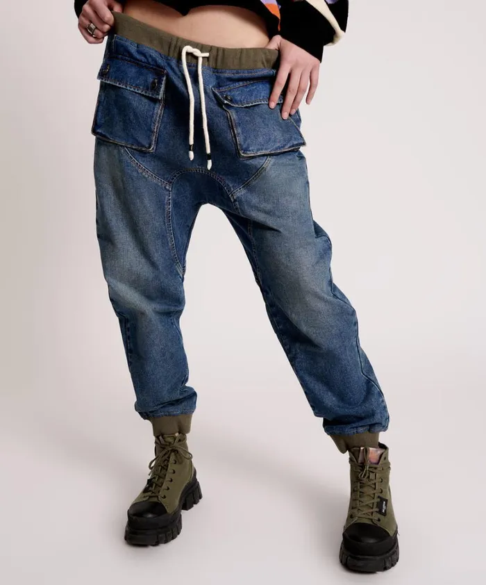 One Teaspoon Bottoms USED BLUE CADET JEANS 8211 Women