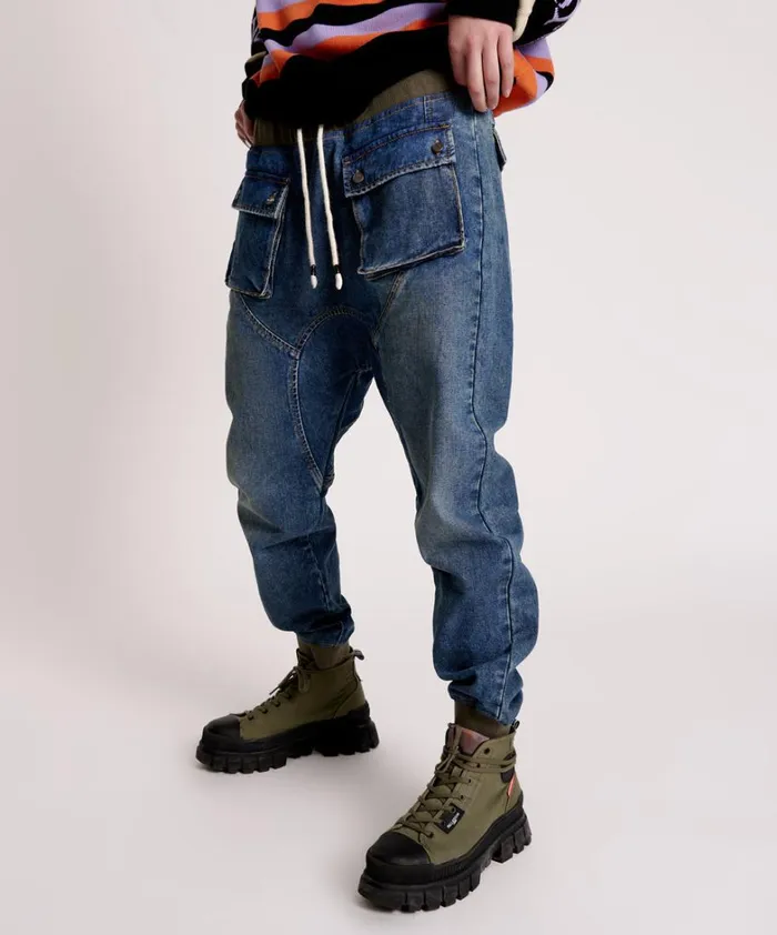 One Teaspoon Bottoms USED BLUE CADET JEANS 8211 Women