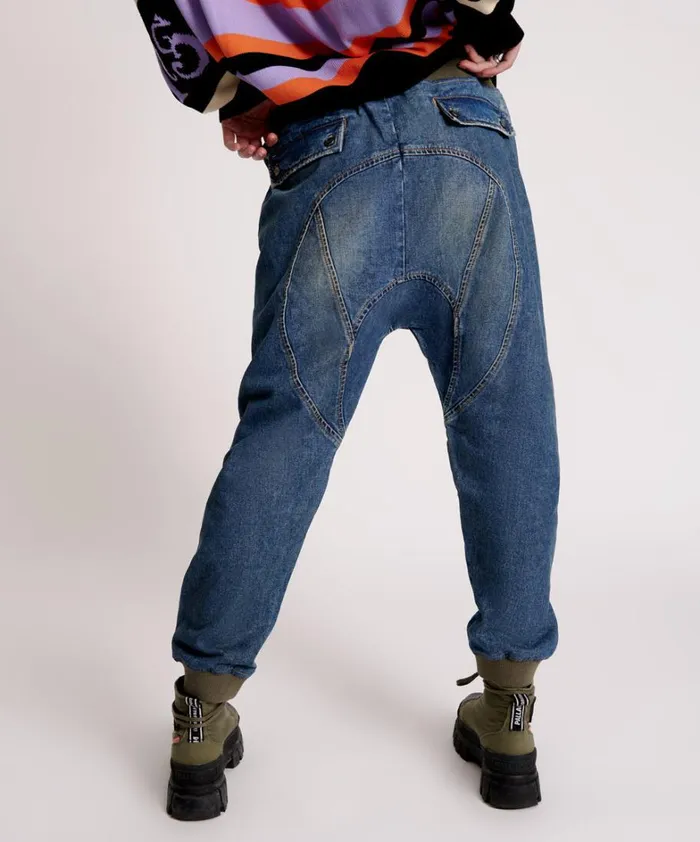 One Teaspoon Bottoms USED BLUE CADET JEANS 8211 Women