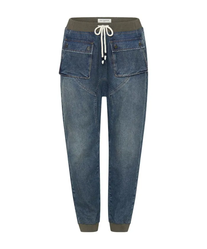 One Teaspoon Bottoms USED BLUE CADET JEANS 8211 Women