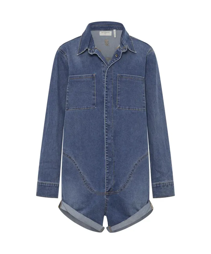 One Teaspoon Denim Jumpsuits DEEP BLUE DENIM PROPHECY JUMPSUIT 8211 Women One Teaspoon Denim Jumpsuits DEEP BLUE DENIM PROPHECY JUMPSUIT 8211 Women
