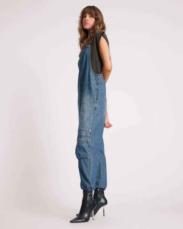 One Teaspoon Denim Jumpsuits USED BLUE HEROES JUMPSUIT 8211 Women One Teaspoon Denim Jumpsuits USED BLUE HEROES JUMPSUIT 8211 Women