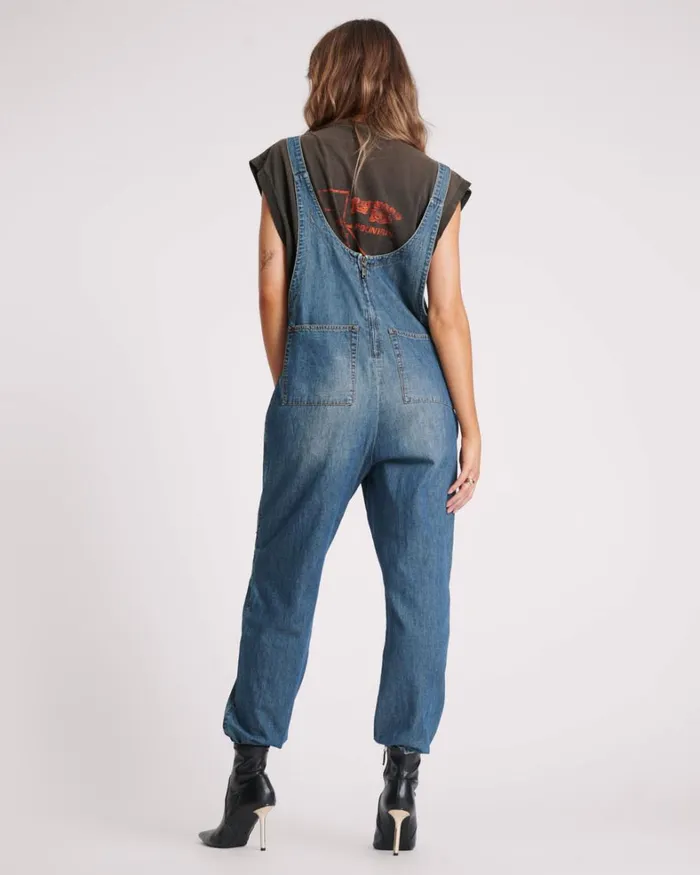 One Teaspoon Denim Jumpsuits USED BLUE HEROES JUMPSUIT 8211 Women One Teaspoon Denim Jumpsuits USED BLUE HEROES JUMPSUIT 8211 Women