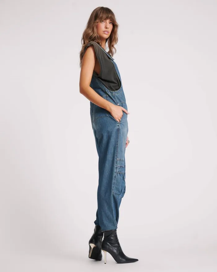 One Teaspoon Denim Jumpsuits USED BLUE HEROES JUMPSUIT 8211 Women One Teaspoon Denim Jumpsuits USED BLUE HEROES JUMPSUIT 8211 Women