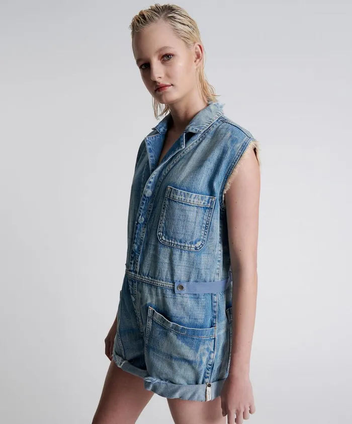 One Teaspoon Denim Jumpsuits WORN OUT HENDRIXE PALISADES OVERALL 8211 Women One Teaspoon Denim Jumpsuits WORN OUT HENDRIXE PALISADES OVERALL 8211 Women