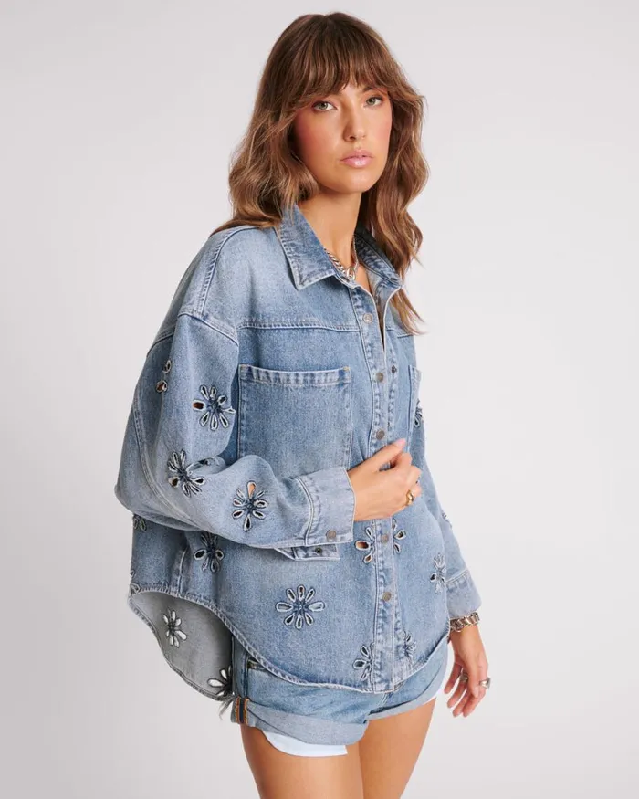 One Teaspoon Denim Tops COBAINE DAISY DARIA DENIM SHIRT 8211 Women