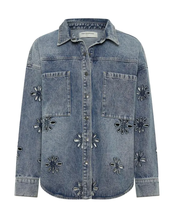One Teaspoon Denim Tops COBAINE DAISY DARIA DENIM SHIRT 8211 Women