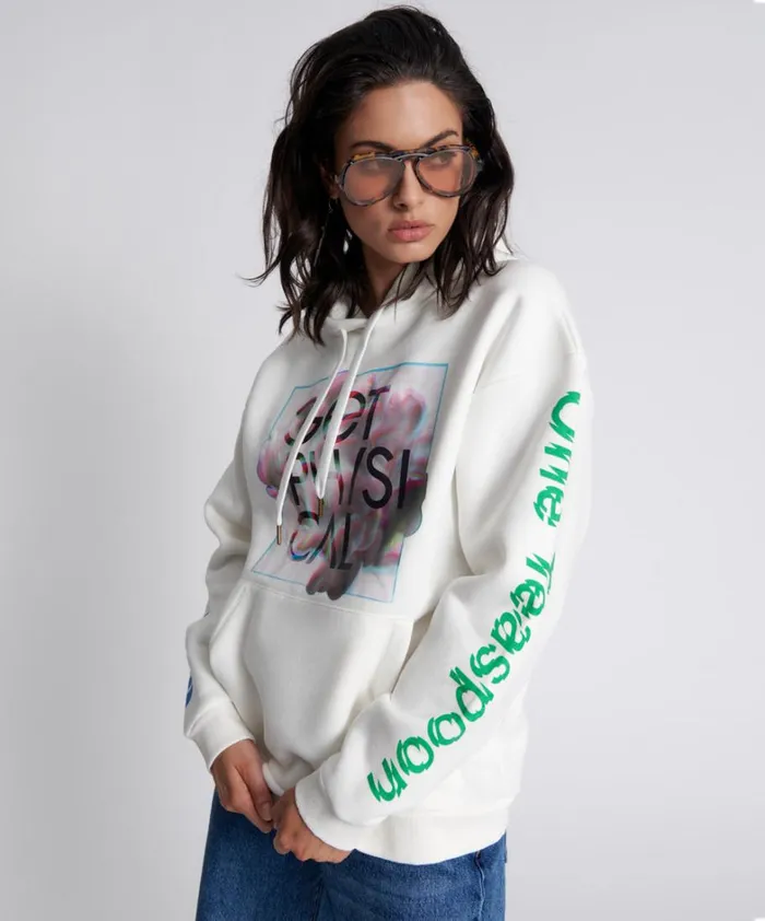 One Teaspoon Hoodies And Sweats GET PHYSICAL OVERSIZED HOODY WHITE 8211 Women One Teaspoon Hoodies And Sweats GET PHYSICAL OVERSIZED HOODY WHITE 8211 Women