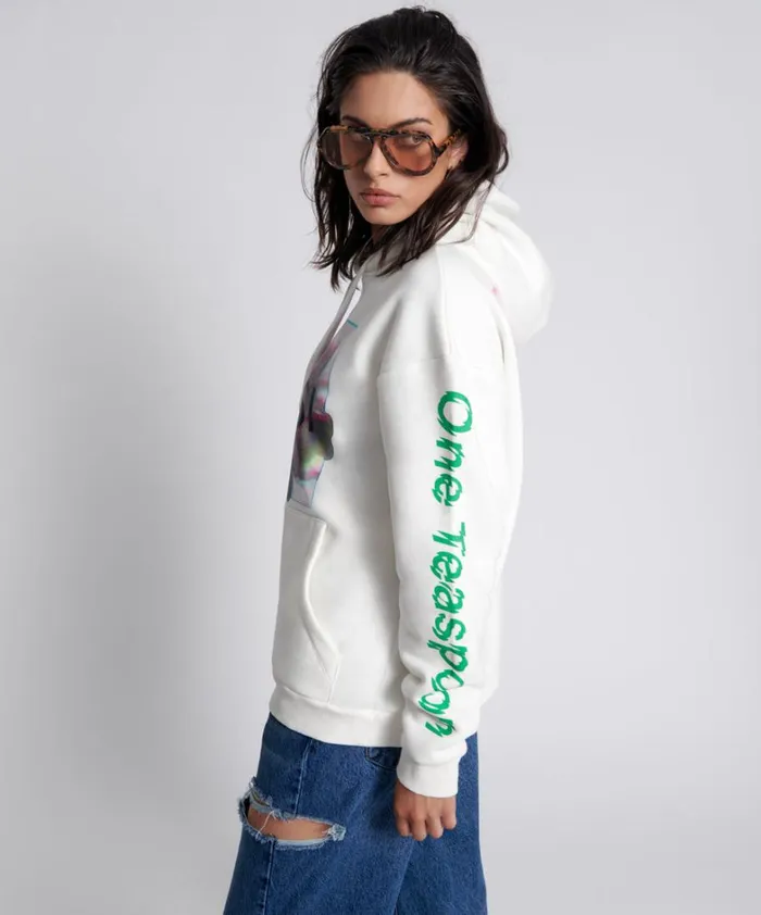 One Teaspoon Hoodies And Sweats GET PHYSICAL OVERSIZED HOODY WHITE 8211 Women One Teaspoon Hoodies And Sweats GET PHYSICAL OVERSIZED HOODY WHITE 8211 Women
