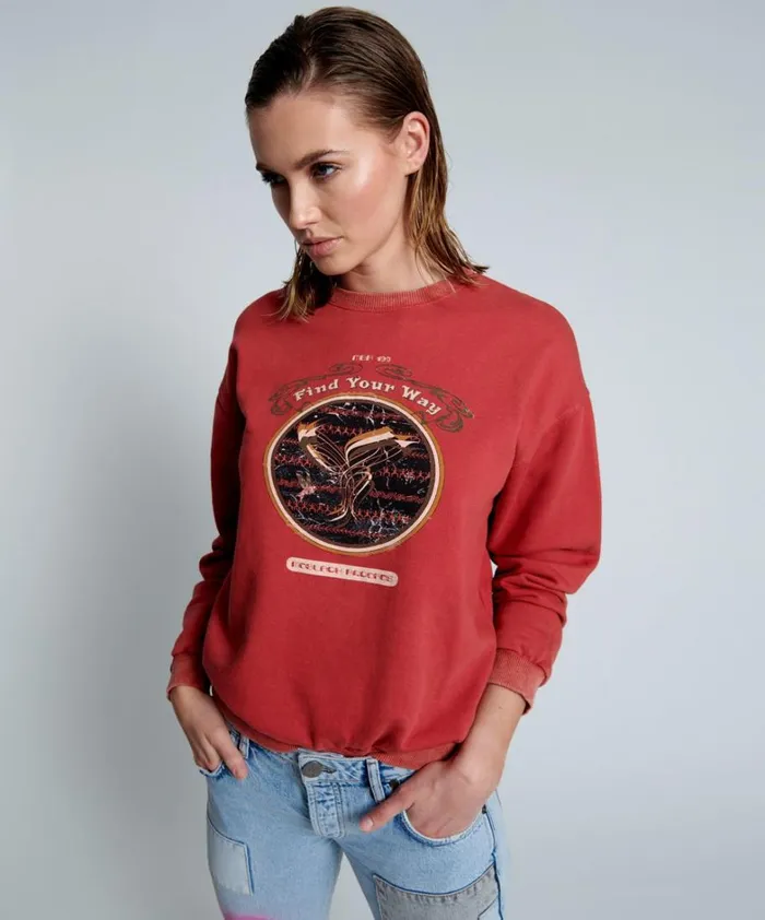 One Teaspoon Hoodies And Sweats MOBLACK FIND YOUR WAY UNISEX SWEATER 8211 Women