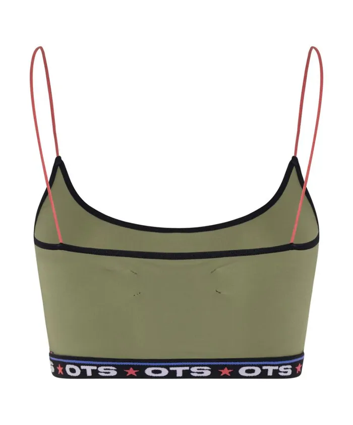 One Teaspoon Intimates OTS KHAKI BOXER CROP BRALETTE 8211 Women