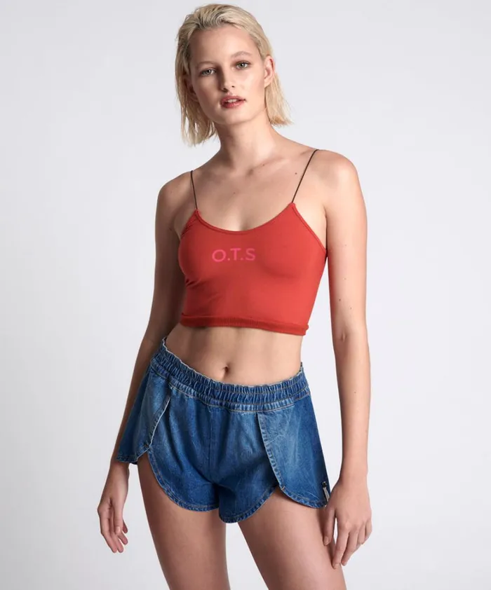 One Teaspoon Intimates OTS STRING BACK BOXER CROP RED 8211 Women