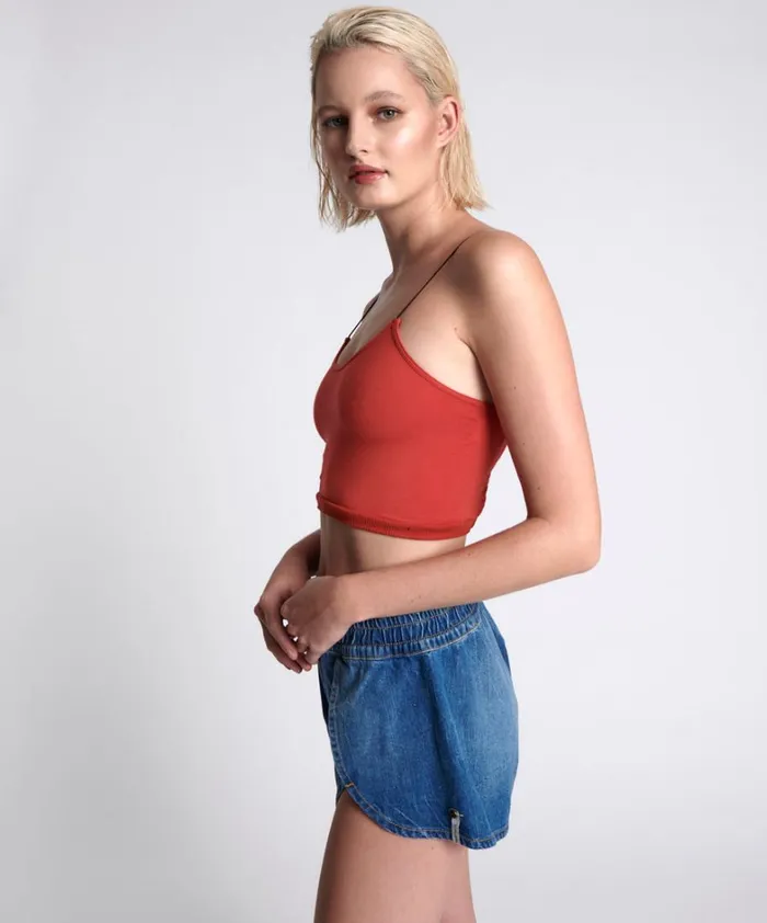 One Teaspoon Intimates OTS STRING BACK BOXER CROP RED 8211 Women