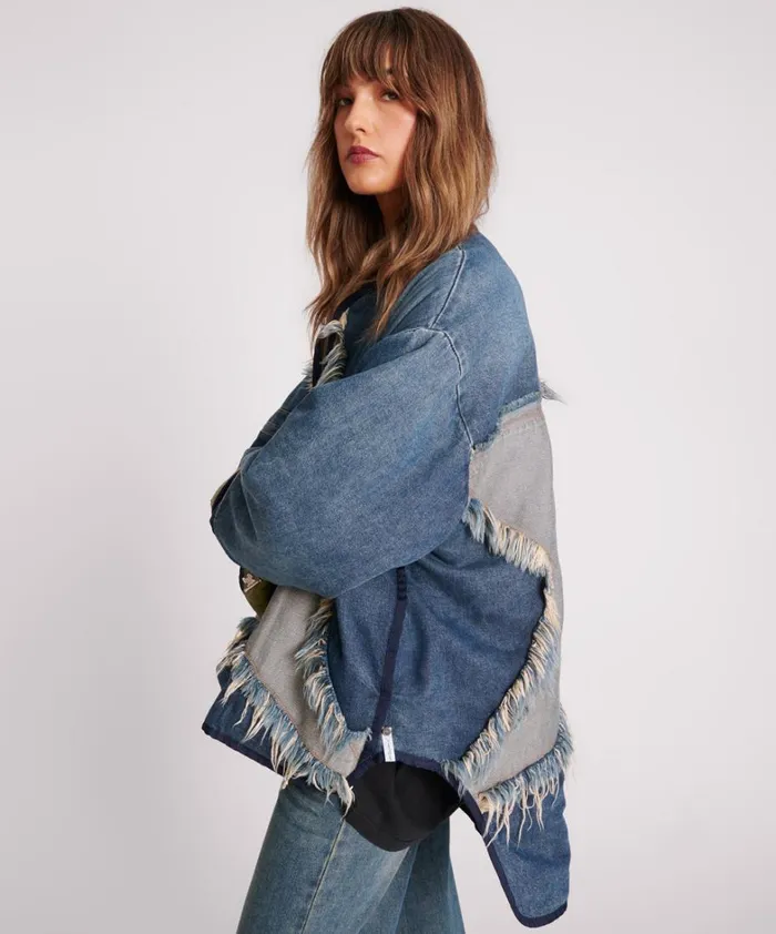 One Teaspoon Jackets MEMPHIS LIGHT STAR DENIM WADDED JACKET 8211 Women One Teaspoon Jackets MEMPHIS LIGHT STAR DENIM WADDED JACKET 8211 Women