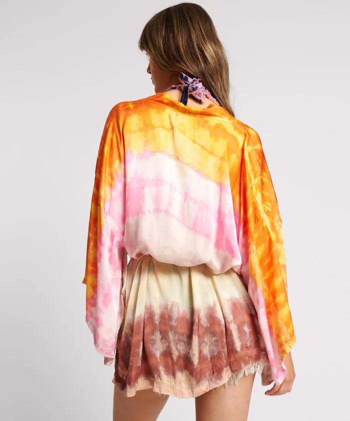 One Teaspoon Jackets MIRAGE HAND DYED SATIN KIMONO 8211 Women