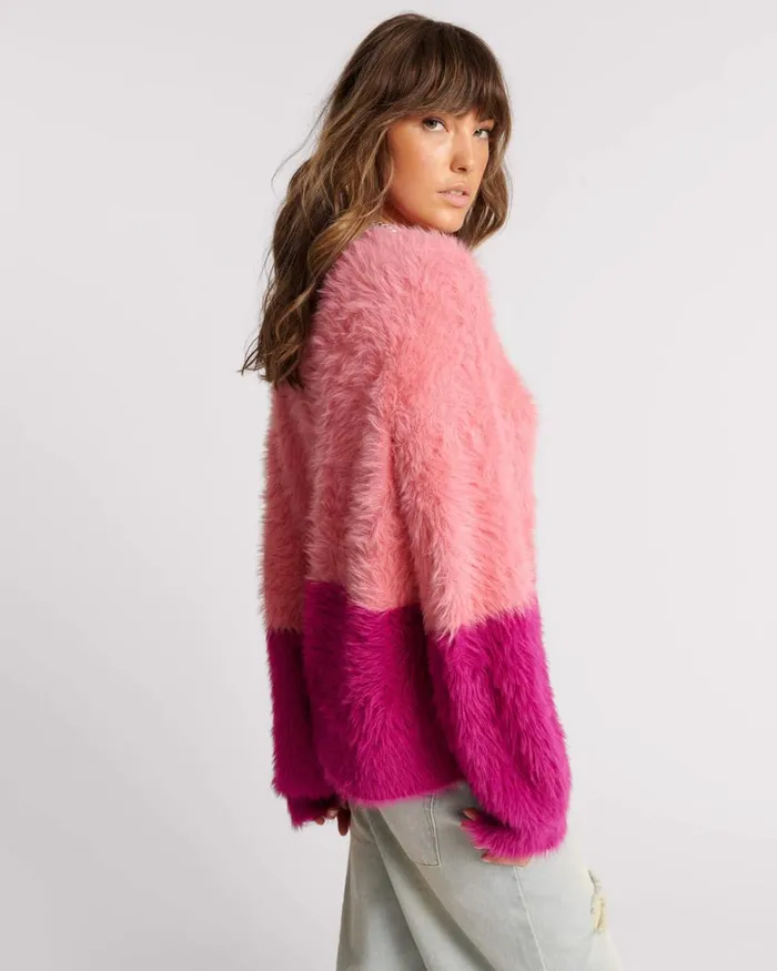 One Teaspoon Knitwear FLUFFY COLOUR BLOCK SWEATER 8211 Women One Teaspoon Knitwear FLUFFY COLOUR BLOCK SWEATER 8211 Women