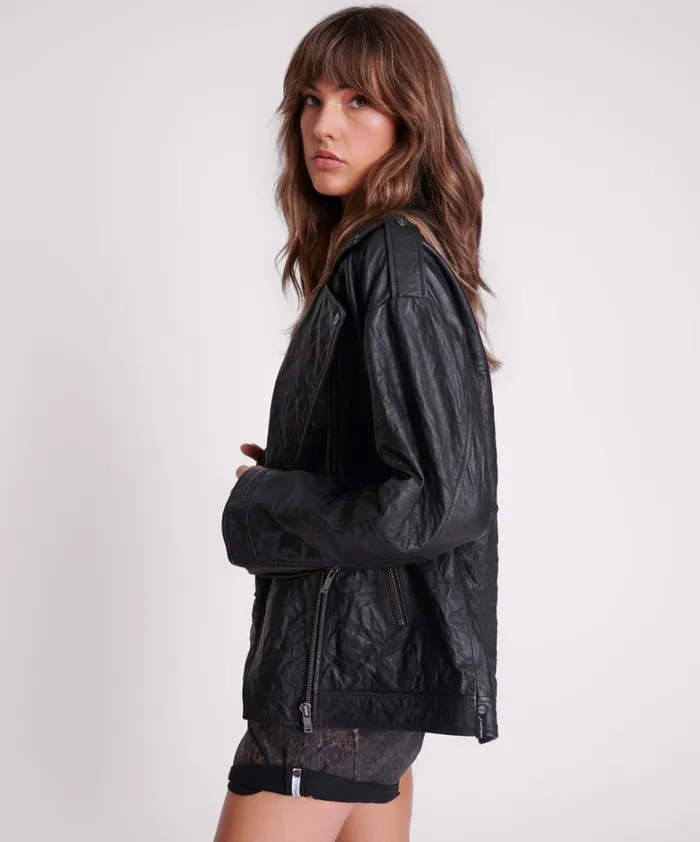 One Teaspoon Leather Jackets BOYFRIEND LEATHER BIKER JACKET 8211 Women