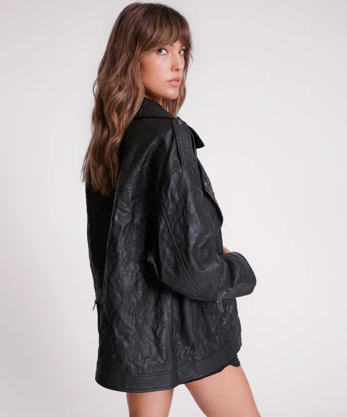 One Teaspoon Leather Jackets BOYFRIEND LEATHER BIKER JACKET 8211 Women