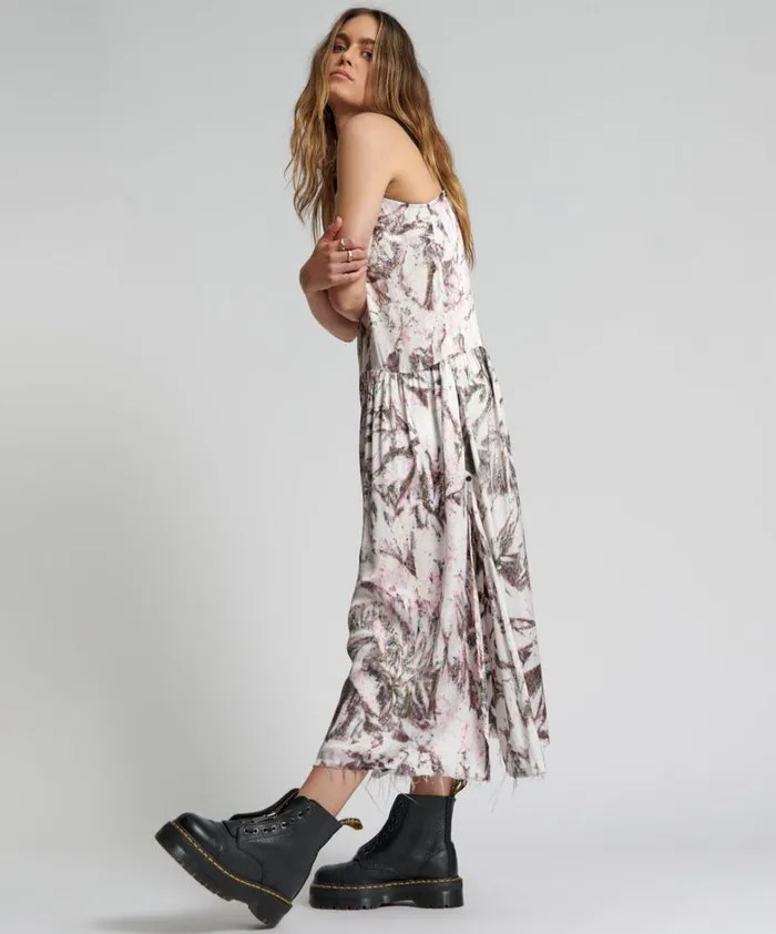 One Teaspoon Midi and Maxi Dresses ILLUSIONS RUNAWAY HAND PRINTED CAMI DRESS 8211 Women