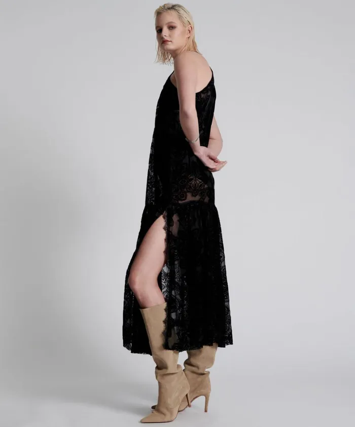 One Teaspoon Midi and Maxi Dresses WESTERN DEFIANCE LONG SLIP DRESS 8211 Women One Teaspoon Midi and Maxi Dresses WESTERN DEFIANCE LONG SLIP DRESS 8211 Women