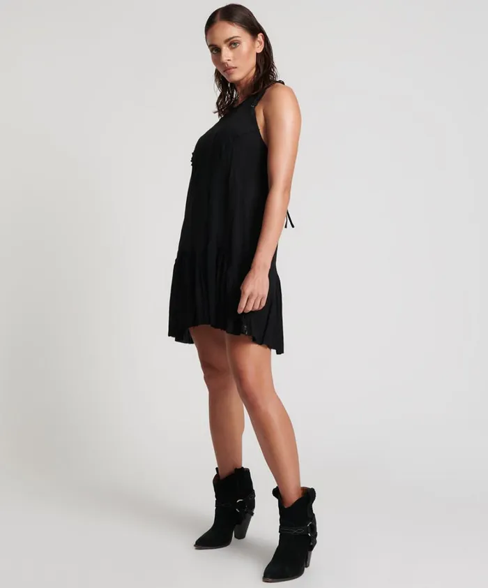 One Teaspoon Mini Dresses BLACK LACED CHARLESTON DRESS 8211 Women