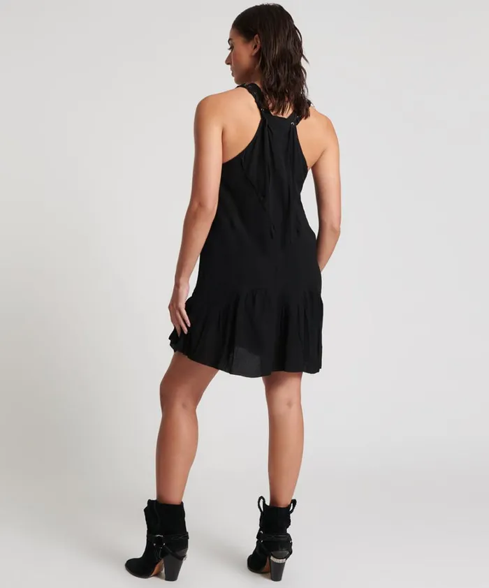 One Teaspoon Mini Dresses BLACK LACED CHARLESTON DRESS 8211 Women