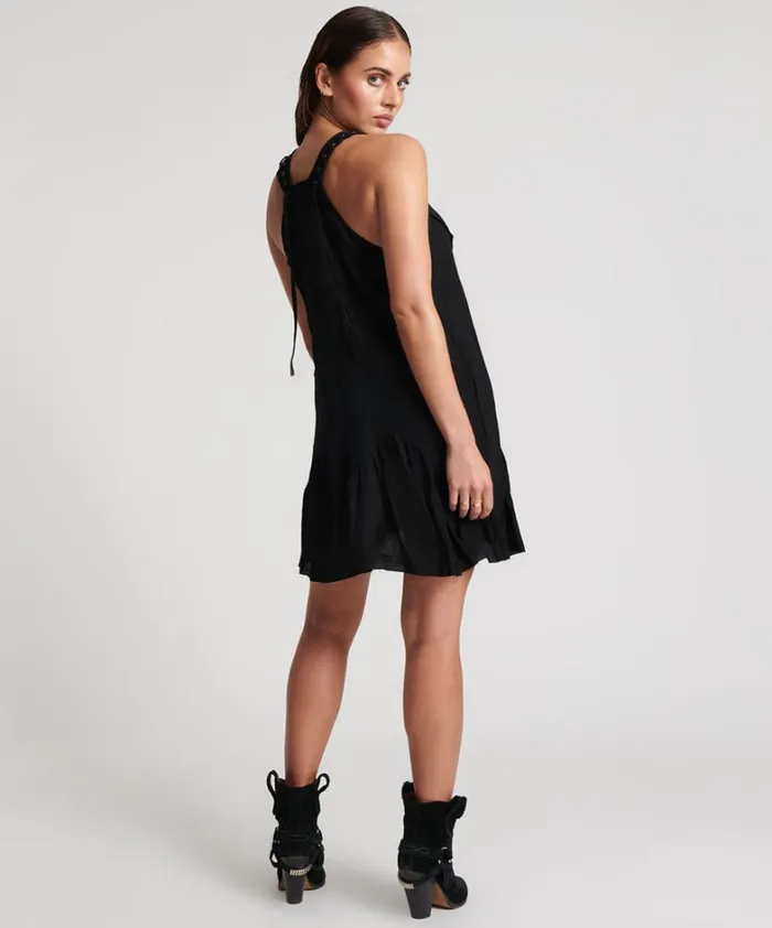 One Teaspoon Mini Dresses BLACK LACED CHARLESTON DRESS 8211 Women