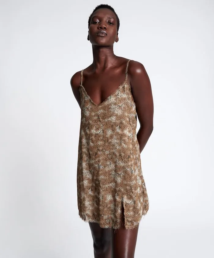 One Teaspoon Mini Dresses MYSTERIOUS SNAKE SLIP DRESS 8211 Women