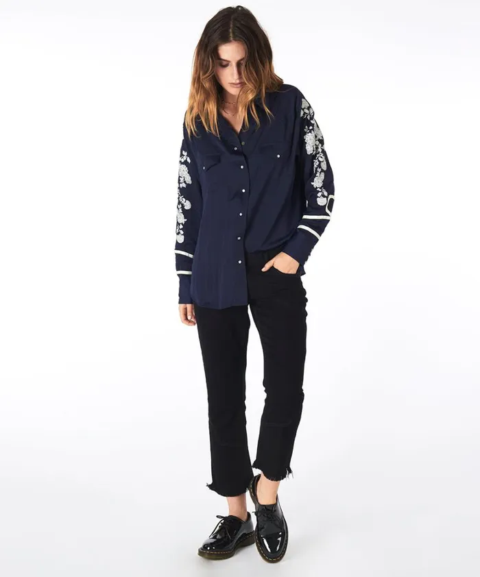 One Teaspoon Shirts SAN CERENA SHIRT BLUE 8211 Women One Teaspoon Shirts SAN CERENA SHIRT BLUE 8211 Women