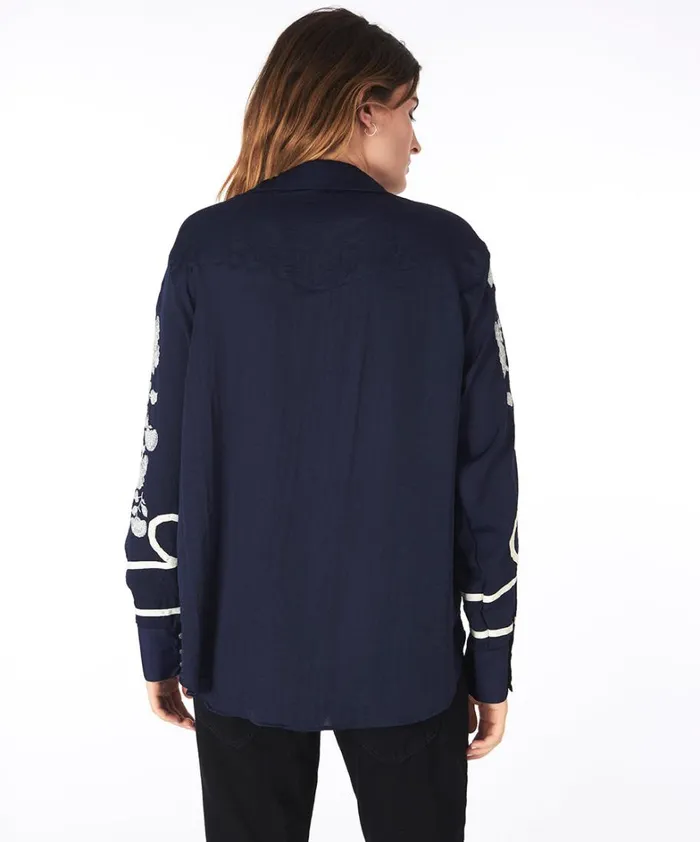 One Teaspoon Shirts SAN CERENA SHIRT BLUE 8211 Women One Teaspoon Shirts SAN CERENA SHIRT BLUE 8211 Women