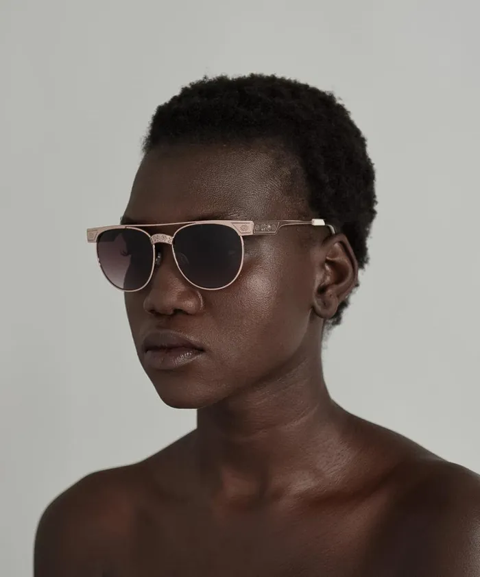 One Teaspoon Sunglasses CAPTAIN CASH SUNGLASSES GOLD 8211 Women