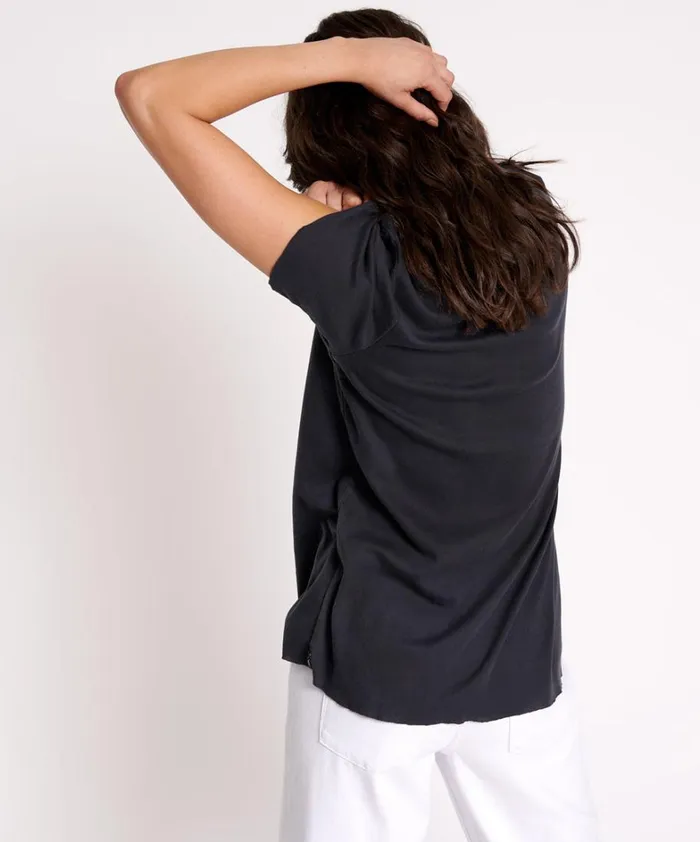 One Teaspoon Tees and Tanks BLACK STONE RIBBED UNISEX TEE 8211 Women One Teaspoon Tees and Tanks BLACK STONE RIBBED UNISEX TEE 8211 Women