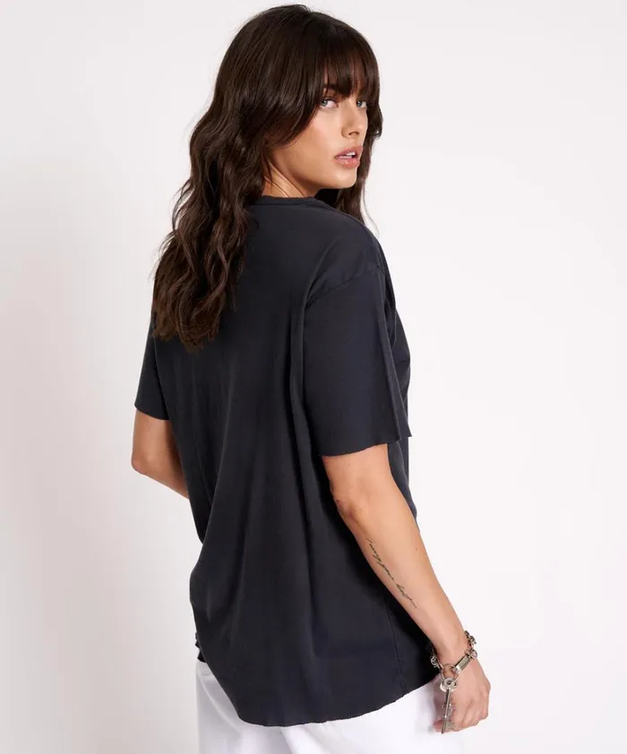 One Teaspoon Tees and Tanks BLACK STONE RIBBED UNISEX TEE 8211 Women One Teaspoon Tees and Tanks BLACK STONE RIBBED UNISEX TEE 8211 Women