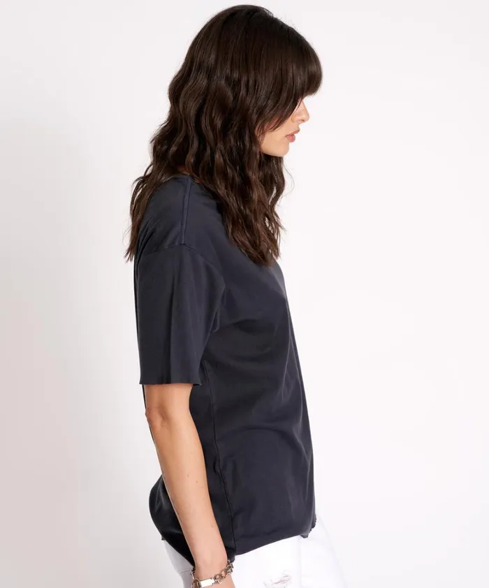 One Teaspoon Tees and Tanks BLACK STONE RIBBED UNISEX TEE 8211 Women One Teaspoon Tees and Tanks BLACK STONE RIBBED UNISEX TEE 8211 Women