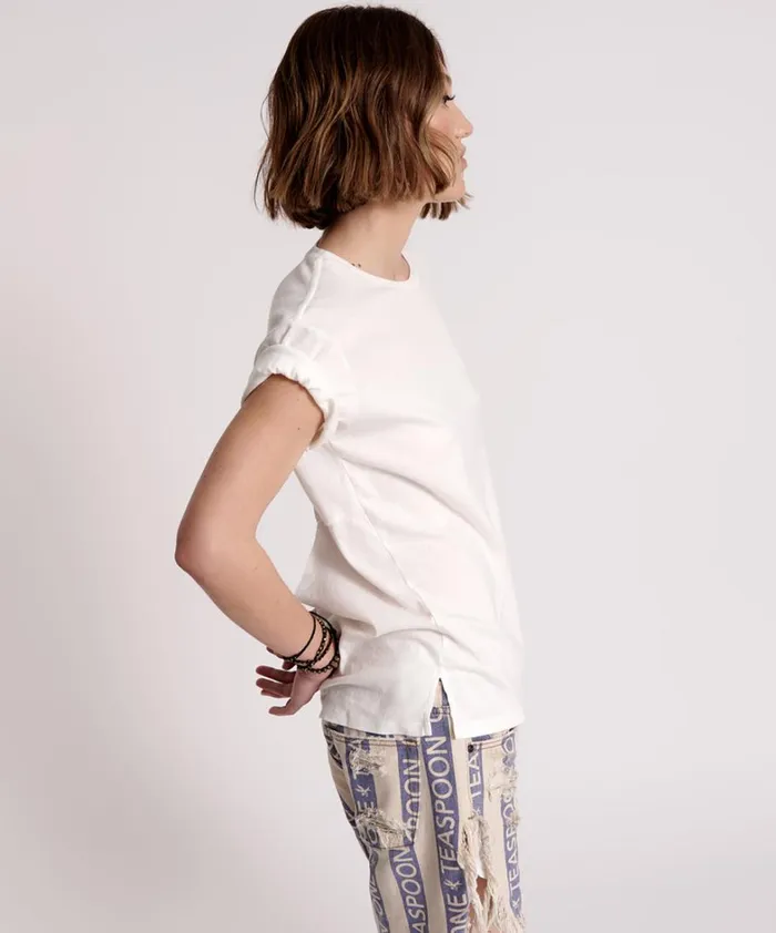 One Teaspoon Tees and Tanks LUCKY 8 FINE RIB BOYFRIEND TEE 8211 Women One Teaspoon Tees and Tanks LUCKY 8 FINE RIB BOYFRIEND TEE 8211 Women