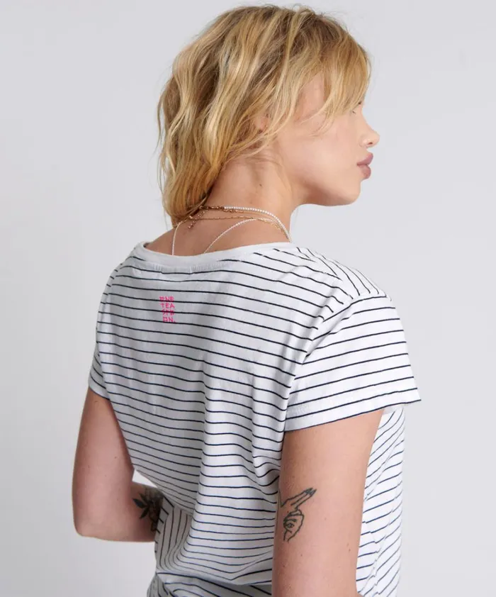 One Teaspoon Tees and Tanks ONE TEASPOON SCOOP NECK BASIC TEE MULTI 8211 Women