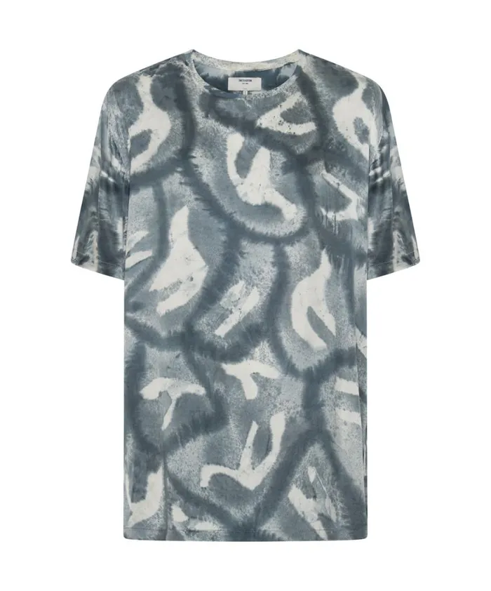 One Teaspoon Tees and Tanks REFLECTION HAND PRINTED SATIN TEE 8211 Women