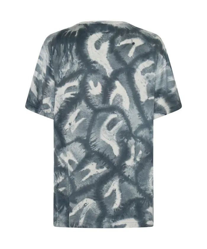 One Teaspoon Tees and Tanks REFLECTION HAND PRINTED SATIN TEE 8211 Women