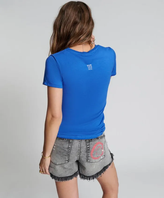 One Teaspoon Tees and Tanks WELCOME TO REALITY FITTED TEE 8211 Women