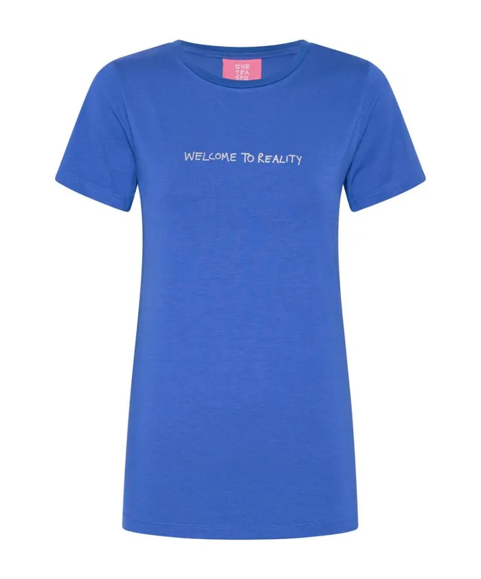 One Teaspoon Tees and Tanks WELCOME TO REALITY FITTED TEE 8211 Women