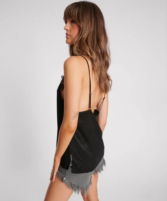 One Teaspoon Tops BLACK LACE CAMI TOP 8211 Women