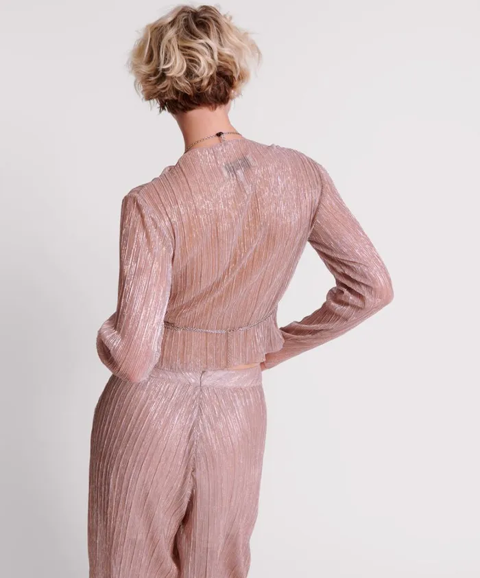 One Teaspoon Tops CELESTIAL ROSE PLISSE LONGSLEEVE TOP 8211 Women One Teaspoon Tops CELESTIAL ROSE PLISSE LONGSLEEVE TOP 8211 Women