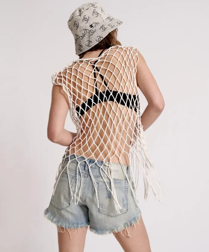 One Teaspoon Tops HAND KNOTTED CASTAWAY TOP 8211 Women One Teaspoon Tops HAND KNOTTED CASTAWAY TOP 8211 Women