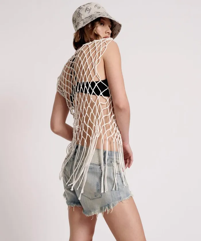 One Teaspoon Tops HAND KNOTTED CASTAWAY TOP 8211 Women One Teaspoon Tops HAND KNOTTED CASTAWAY TOP 8211 Women